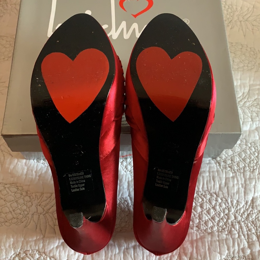 Red Platform Heels - Picture 3 of 3